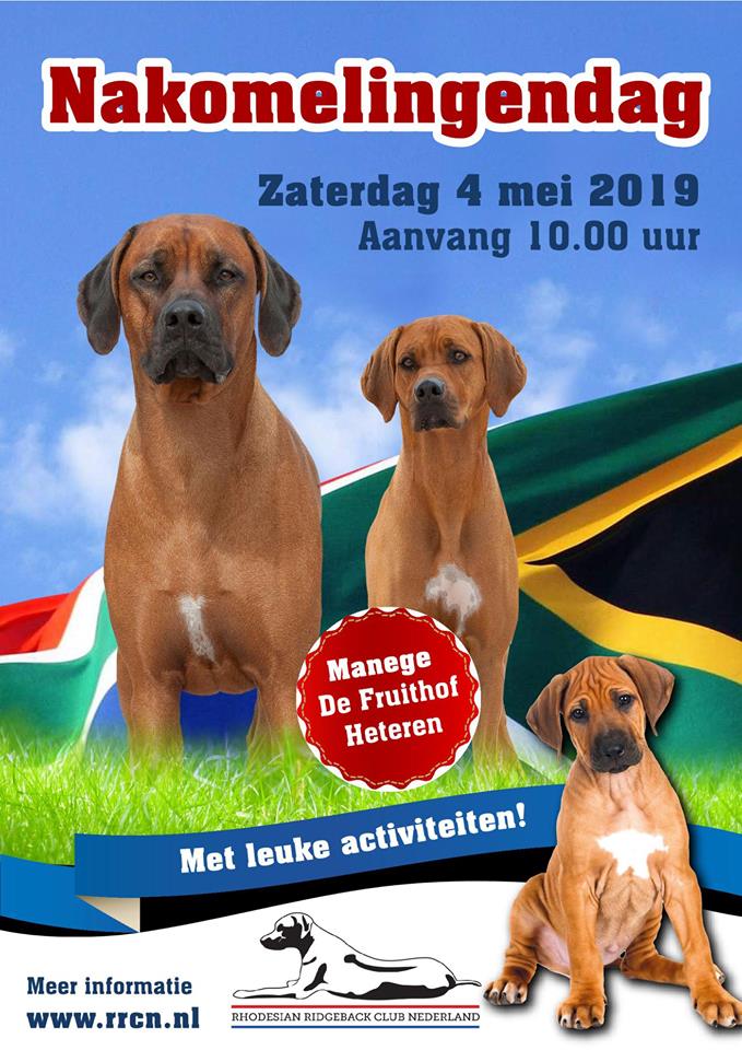 nakomelingen dag Rhodesian Ridgeback 2019